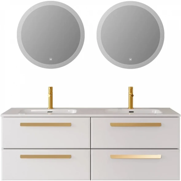 Тумба под раковину Cezares Eco ECO-CER-N-1400-4C-SO-2-BL 140 см, подвесная, Bianco Lucido