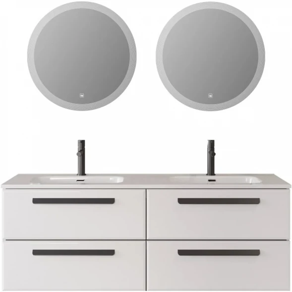 Тумба под раковину Cezares Eco ECO-CER-N-1400-4C-SO-2-BL 140 см, подвесная, Bianco Lucido