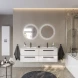 Тумба под раковину Cezares Eco ECO-CER-N-1400-4C-SO-2-BL 140 см, подвесная, Bianco Lucido