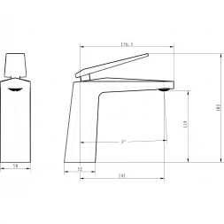 Смеситель для раковины Boheme Venturo 371-SGM