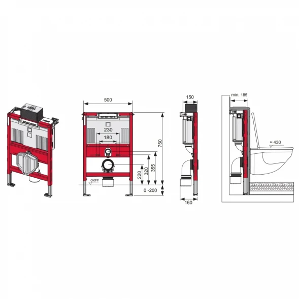 Инсталляция для унитаза Tece TECEprofil 9300291