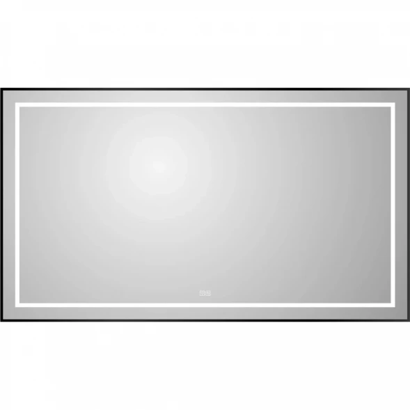 Зеркало BelBagno Kraft SPC-KRAFT-1400-800-LED-TCH-WARM-NERO 140x80 см, с LED-подсветкой, сенсорным выключателем, антизапотеванием, черный