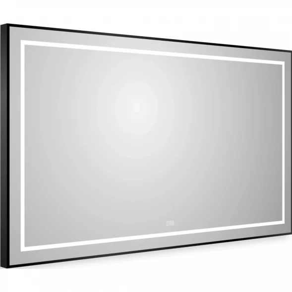 Зеркало BelBagno Kraft SPC-KRAFT-1400-800-LED-TCH-WARM-NERO 140x80 см, с LED-подсветкой, сенсорным выключателем, антизапотеванием, черный