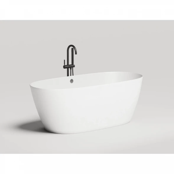 Ванна из литьевого мрамора Salini S-Sense Sofia Light 103711G 164,5x75,5 см, отдельностоящая, белый глянец