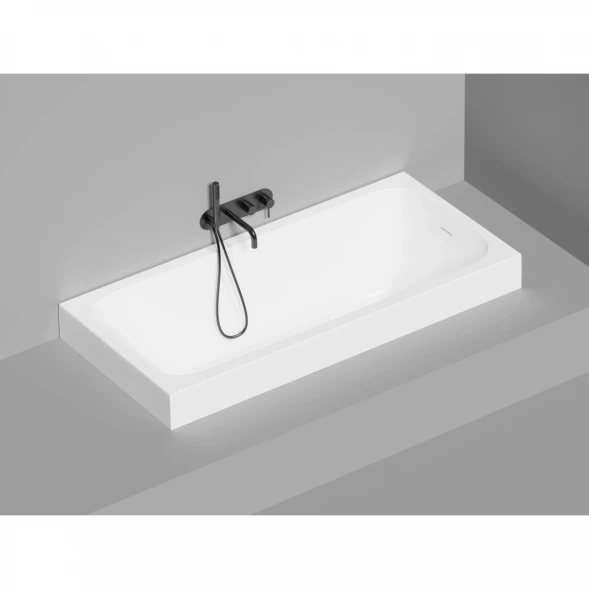 Ванна из литьевого мрамора Salini S-Stone Orlanda Kit 102126M 170x80 см, белый матовый