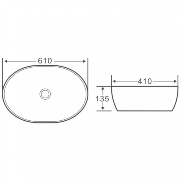 Раковина 61x41 см BelBagno BB1348