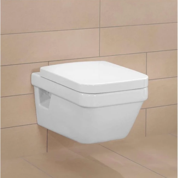 Унитаз подвесной Villeroy &amp; Boch Architectura 5685HR01 безободковый, с сиденьем микролифт, альпийский Белый