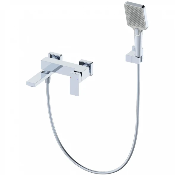 Смеситель для ванны Wonzon &amp; Woghand Cube WW-88639016-CR с душевым гарнитуром, хром