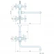 Смеситель для ванны Emmevi Deco Classic 12011CM25/CR универсальный, с душевым гарнитуром, хром