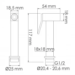 Гигиенический душ WasserKRAFT Fulda A5251.302.241.212 со смесителем, черный матовый