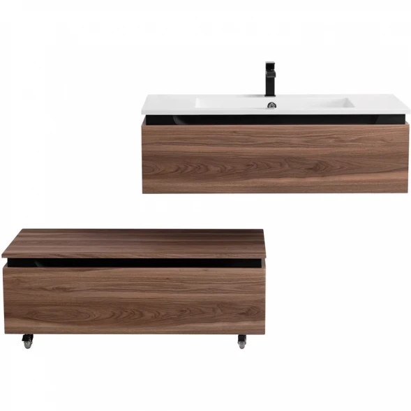 Тумба под раковину Cezares Slider SLIDER-1000-1C-SO-NA-P 99,8 см, подвесная, орех дымчатый