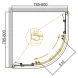 Душевой уголок 80x80 см Cezares GIUBILEO-R-2-80-SCORREVOLE-CP-Br прозрачное c матовым узором