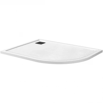 Душевой поддон BelBagno Uno TRAY-MR-UNO-RH-120/80-550-35-W-L-NO 120x80 см L, из литьевого мрамора, асимметричный, белый