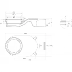 Душевой трап (лоток) BelBagno Luce BB-LD-LUCE-90-CR 83,96 см, с решеткой, 2 в 1 под плитку, хром