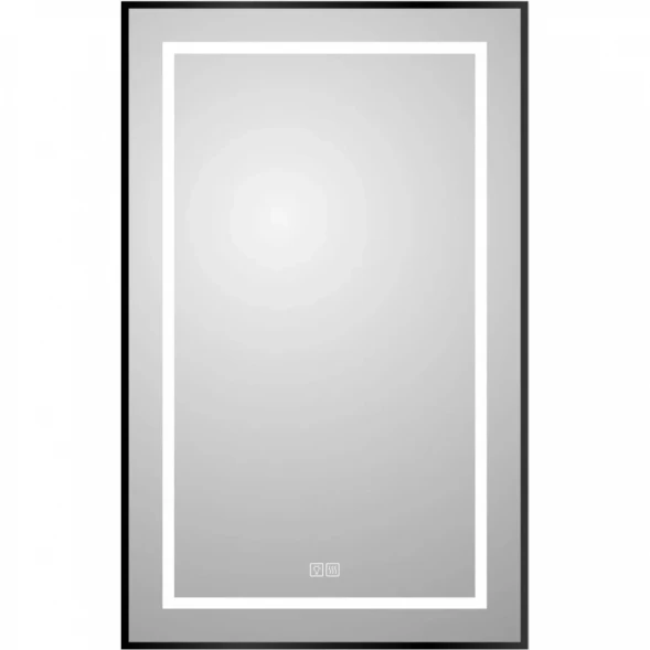 Зеркало BelBagno Kraft SPC-KRAFT-500-800-LED-TCH-WARM-NERO 50x80 см, с LED-подсветкой, сенсорным выключателем, антизапотеванием, черный