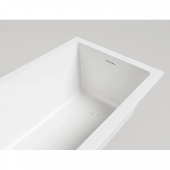 Ванна из литьевого мрамора Salini S-Sense Cascata Kit 104813M 170x70 см, белый матовый