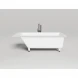 Ванна из литьевого мрамора Salini S-Sense Cascata Kit 104813M 170x70 см, белый матовый