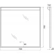 Зеркало 70x70 см BelBagno Uno SPC-UNO-700-700-TCH