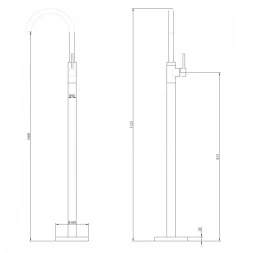 Смеситель напольный для раковины Abber Wasser Kreis AF8141RG