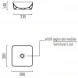 Раковина 38x38 см GSI Nubes 903804