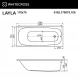Акриловая гидромассажная ванна 170x75 см Whitecross Layla 0102.170075.100.RELAX.BR