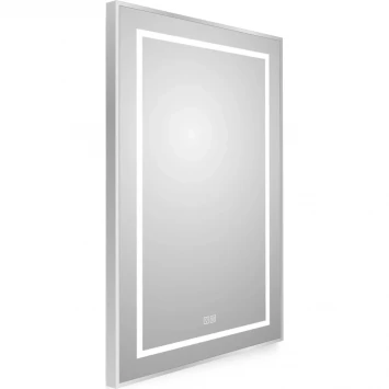 Зеркало BelBagno Kraft SPC-KRAFT-500-800-LED-TCH-WARM 50x80 см, с LED-подсветкой, сенсорным выключателем, антизапотеванием, алюминий