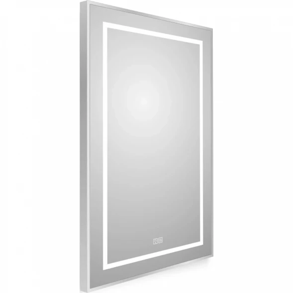 Зеркало BelBagno Kraft SPC-KRAFT-500-800-LED-TCH-WARM 50x80 см, с LED-подсветкой, сенсорным выключателем, антизапотеванием, алюминий