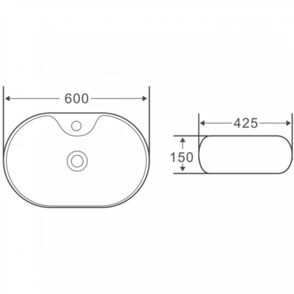 Раковина 60x42,5 см BelBagno BB1151