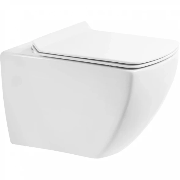 Унитаз подвесной BelBagno Carina BB514CHR безободковый, белый