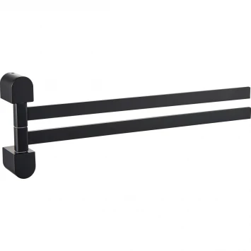 Полотенцедержатель Wonzon & Woghand Carbon WW-7731 37,4 см, поворотный, двойной, черный матовый