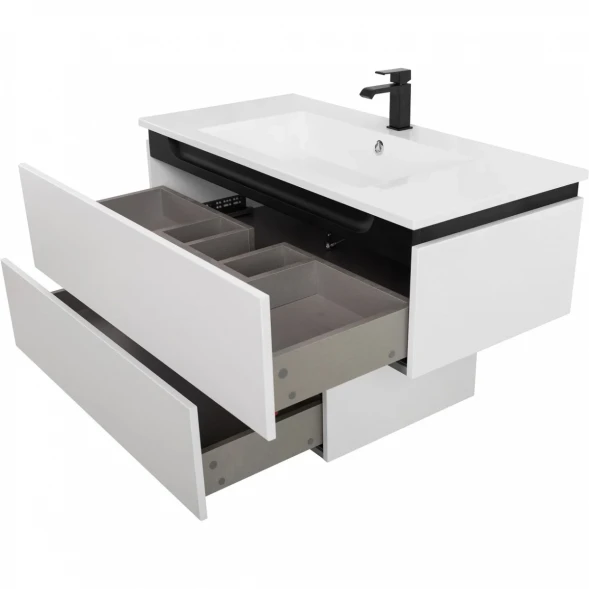 Тумба Cezares Slider SLIDER-1000-1C-PI-BO 100 см, напольная, Bianco Opaco