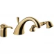 Смеситель на борт ванны Emmevi Tiffany 60120/BR с душевым гарнитуром, бронза