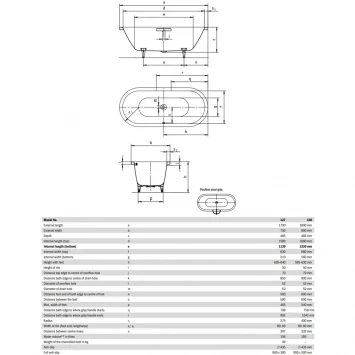 Ванна стальная Kaldewei Centro Duo Oval 128 282830003001 180x80 см, с антискользящим и водоотталкивающим покрытием, альпийский белый