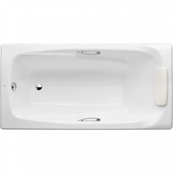 Ванна чугунная Roca Ming SET/2302G000R/291120001/150412330 170x85 см, с ручками, антискользящим покрытием, белый