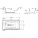 Ванна чугунная Roca Ming SET/2302G000R/291120001/150412330 170x85 см, с ручками, антискользящим покрытием, белый