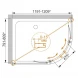 Душевой уголок Cezares Pratico 120x80 см прозрачное стекло PRATICO-RH-2-120/80-C-Cr
