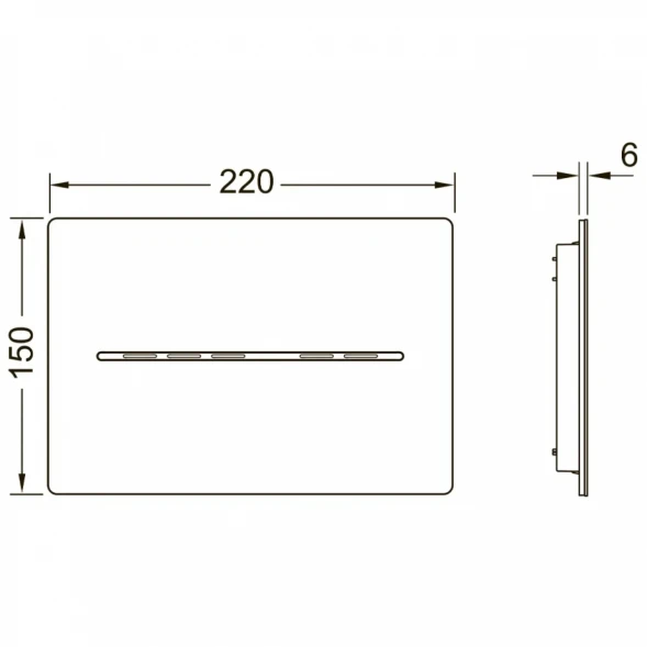 Кнопка смыва Tece TECEsolid 9240454 для инсталляции, бесконтактная, питание от сети 12 В, нержавеющая сталь