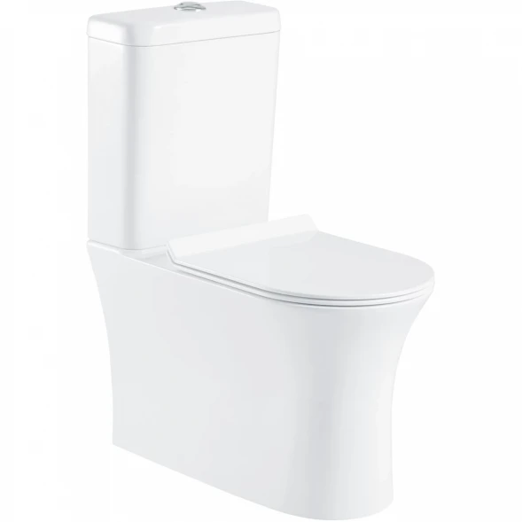 Чаша напольного безободкового унитаза BelBagno Ancona BB1224CPR-P