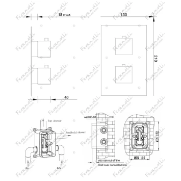 Термостат для ванны Feramolli Termostato CL609T2W