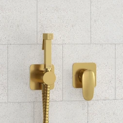 Гигиенический душ WasserKRAFT Havel A3651.285.237.213 со смесителем, Золото матовый