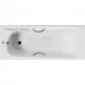 Ванна чугунная Vinsent Veron Concept VCO1507042H/VH0015BR-AS 150x70 см, с ручками, антискользящим покрытием, белый
