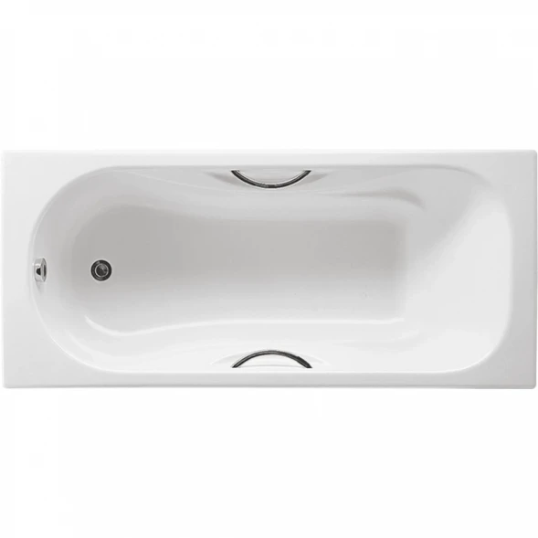 Ванна чугунная Roca Malibu SET/2309G000R/526803010/150412330 170x75 см, с ручками, антискользящим покрытием, белый