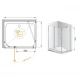 Душевой уголок Cezares Triumph 110x90 см текстурное стекло TRIUMPH-D-AH-1-110/90-P-Cr-L