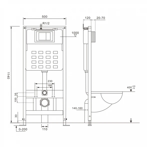 Инсталляция для унитаза Abber AC0105