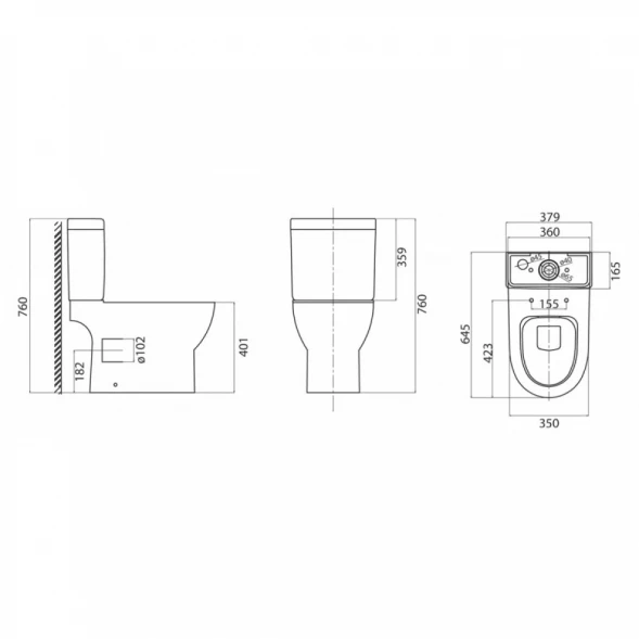 Чаша напольного безободкового унитаза BelBagno Steam BB130CPR