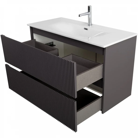 Тумба под раковину BelBagno Uno UNO-MINI-1000-2C-SO-GSO 100 см, подвесная, темно-серый матовый