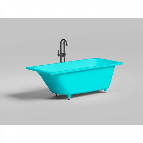 Ванна из литьевого мрамора Salini S-Stone Orlanda Kit 102122MF 180x80 см, покраска по RAL матовый полностью