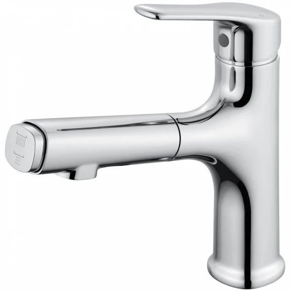 Смеситель для раковины Wonzon &amp; Woghand WW-AE4151-CR с выдвижным изливом, хром
