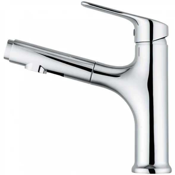 Смеситель для раковины Wonzon &amp; Woghand WW-AE4151-CR с выдвижным изливом, хром