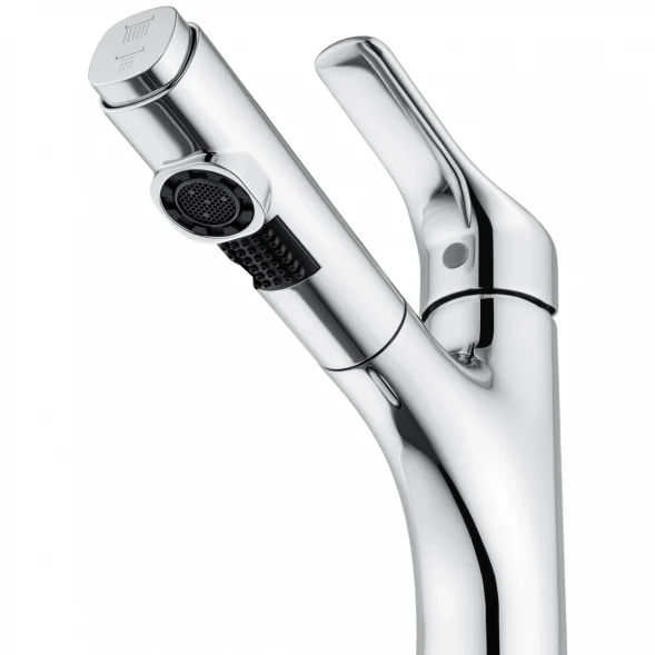 Смеситель для раковины Wonzon &amp; Woghand WW-AE4151-CR с выдвижным изливом, хром